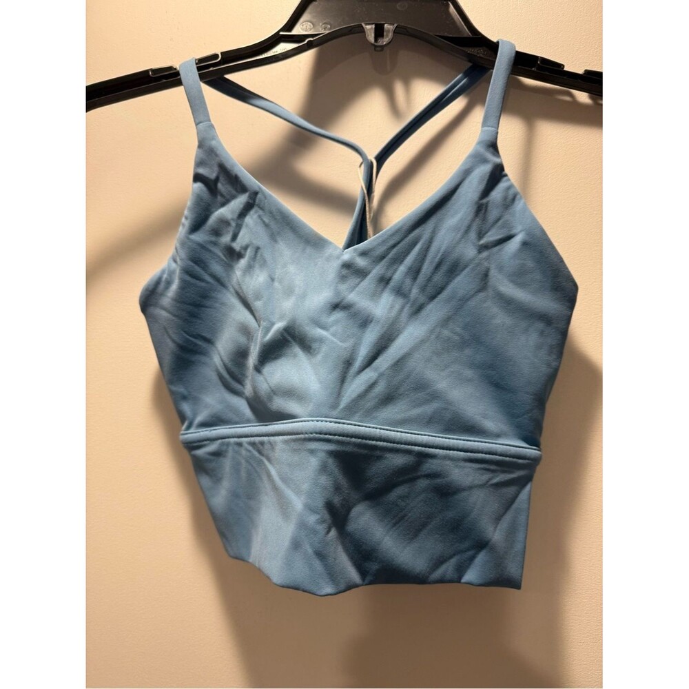 HALARA Girls Sky Blue Strappy V‑Neck Crop Tank M 9-10